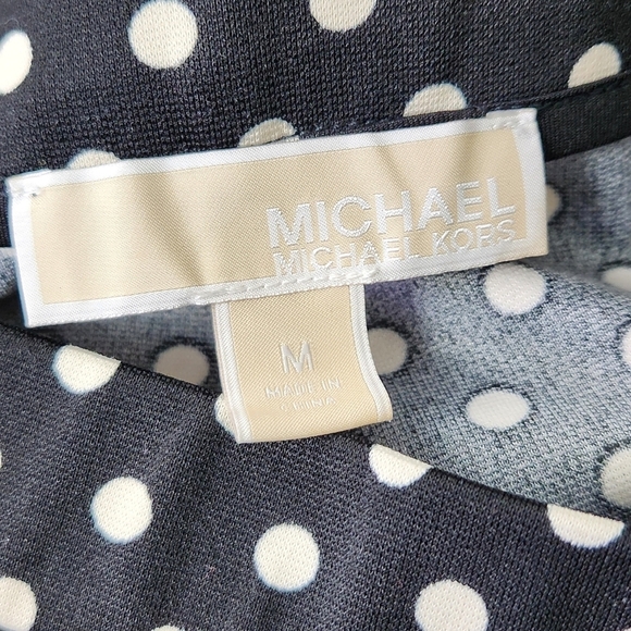 Michael Michael Kors Black/White Polka Dot Stretch Pocket Ankle Pants Size M - Picture 6 of 9